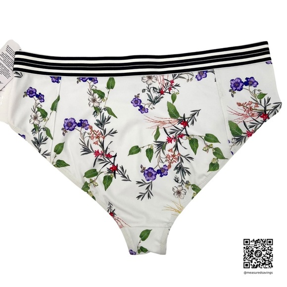 Athleta - Large NWT - Gold Coast White Floral Swim Bikini Bottoms - Picture 6 of 6